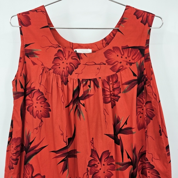 Vintage Ui-Maikai Hawaiian Dress 60s Cotton Medium - Picture 2 of 8